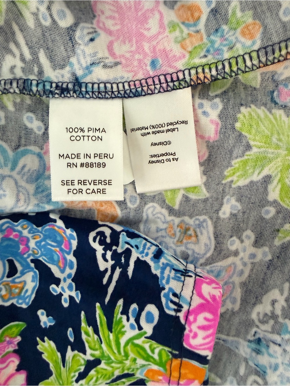 Lilly Pulitzer Disney Navy Floral Sleeveless Romper Dress - Picture 4 of 5